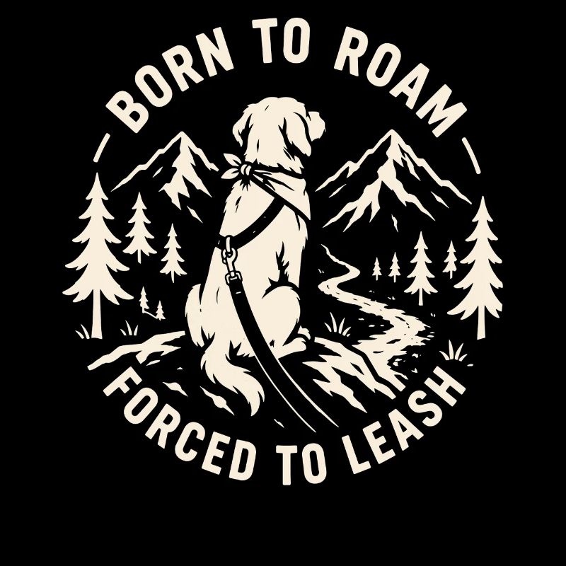 Né pour errer forcé de laisser un chien en laisse