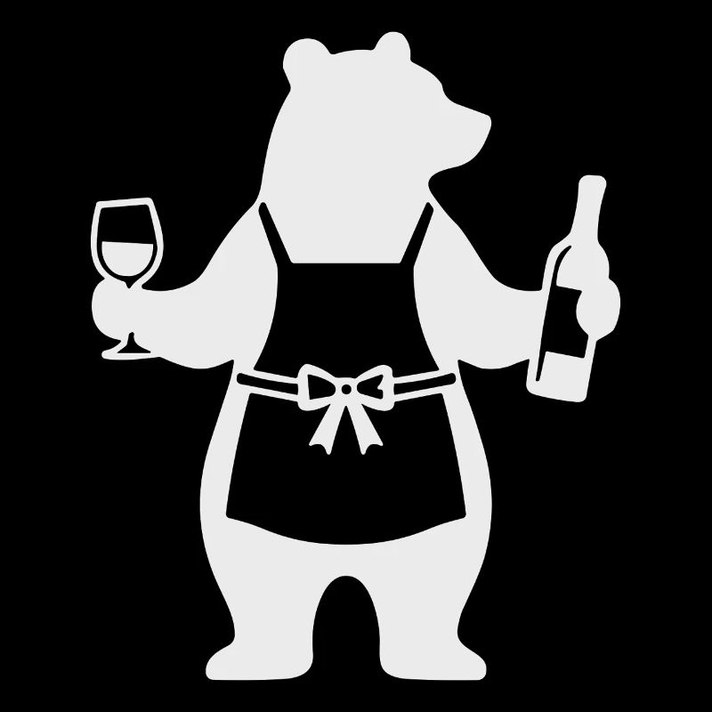 Bär Weinliebhaber