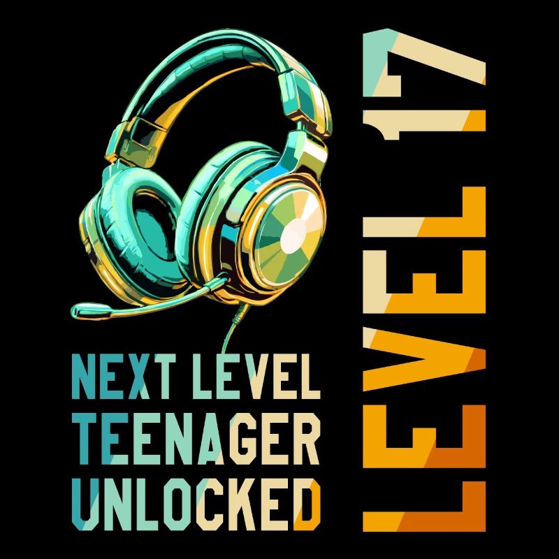 17. Geburtstag Junge Mädchen Teenager Level 17