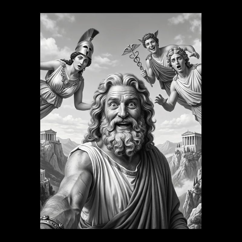 Zeus Selfie mit den Göttern