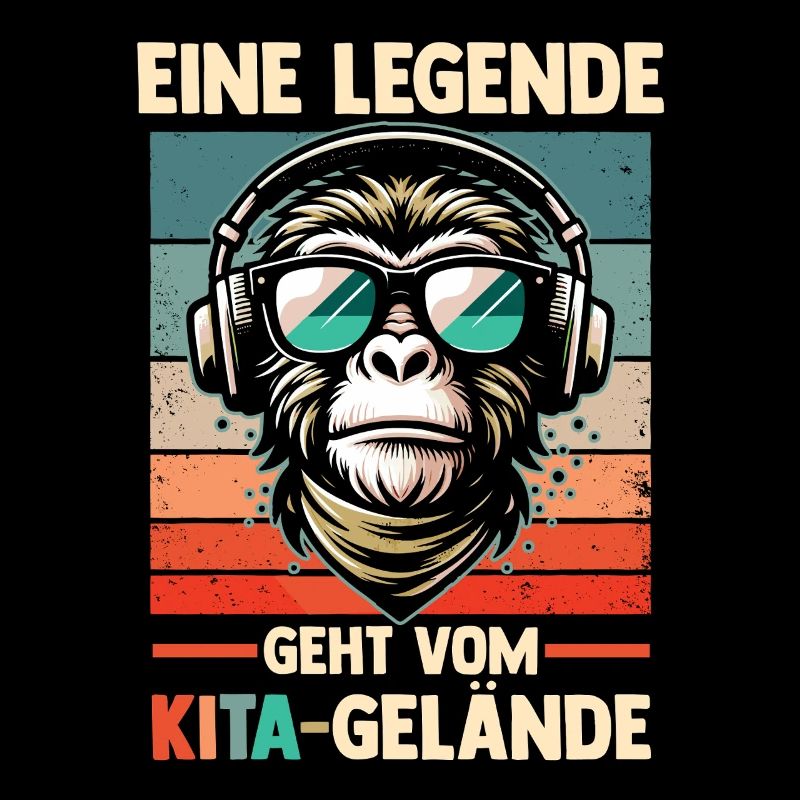 Kita Erste Klasse Cooler Affe Schüler Kindergarten