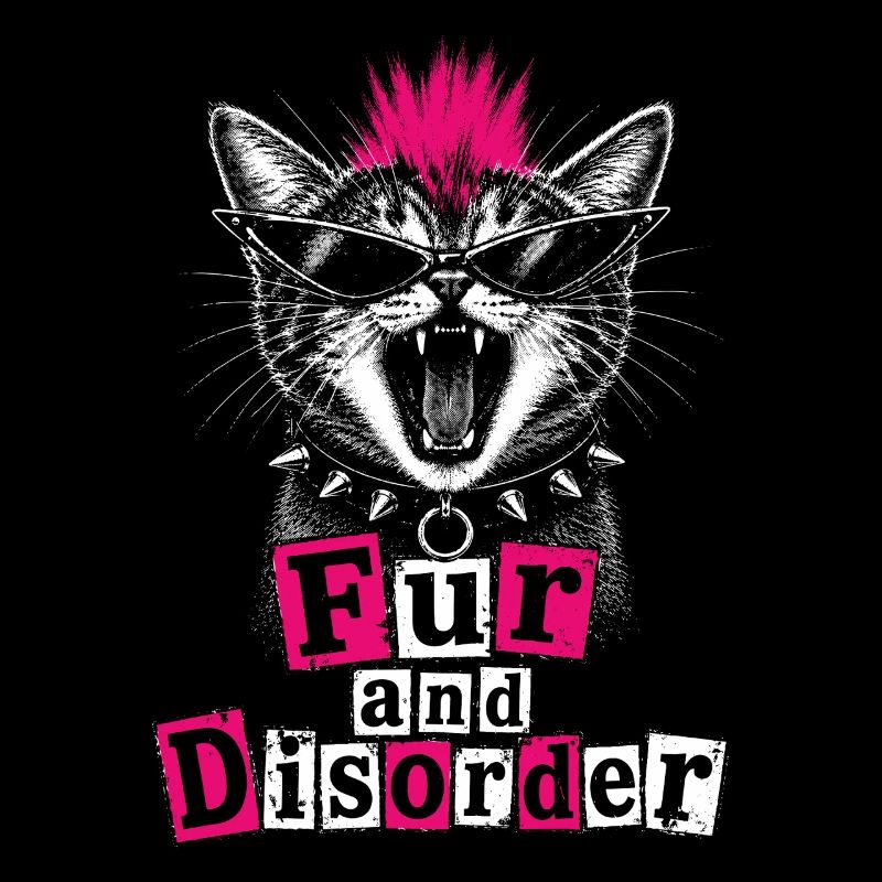 Pelage et Désordre Punk Chat Drôle
