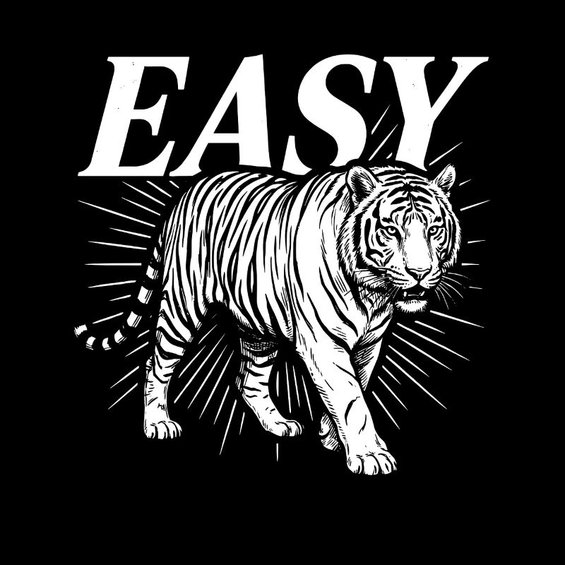 Graphique monochrome vintage Easy Tiger