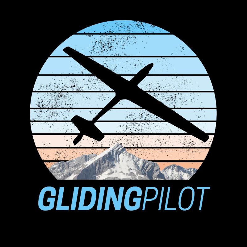 Gliding Pilot Segelfliegen Vintage Design