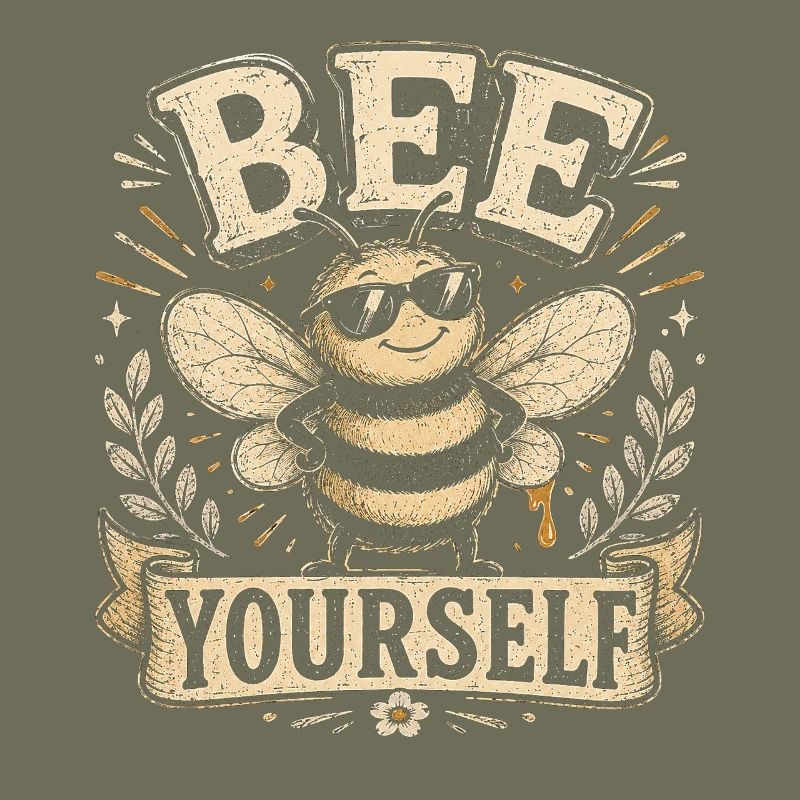 Bee Yourself Vintage Grafik
