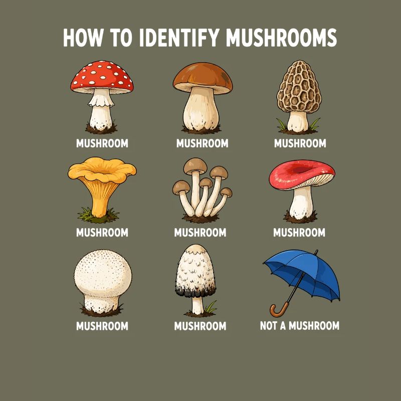 How to identify mushrooms funny