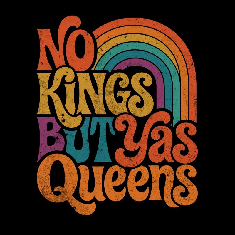 Pas de rois sauf Queens Retro Rainbow