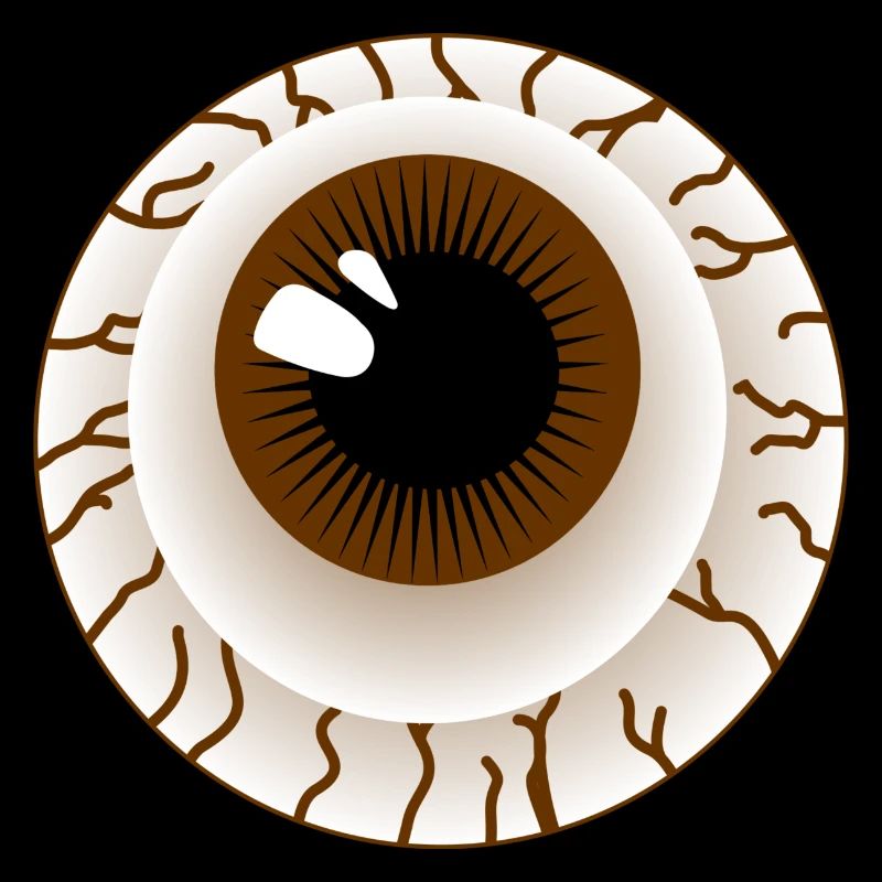 Globe oculaire brun