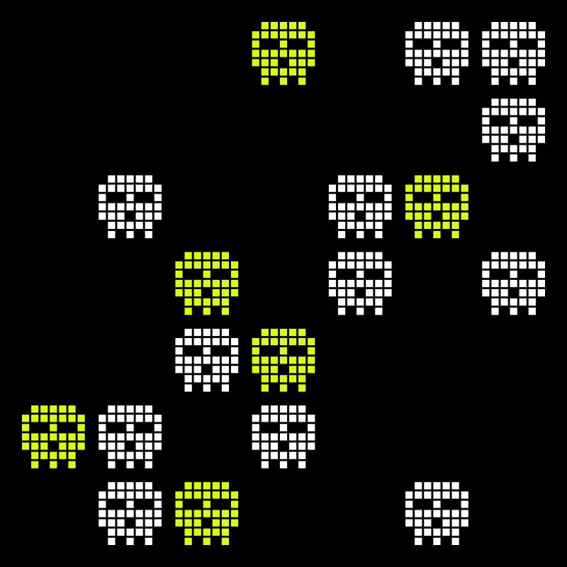 pixel skull game over