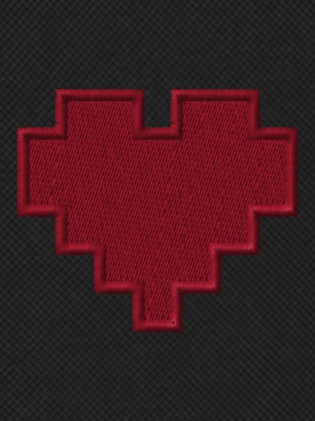 Heart embroidered