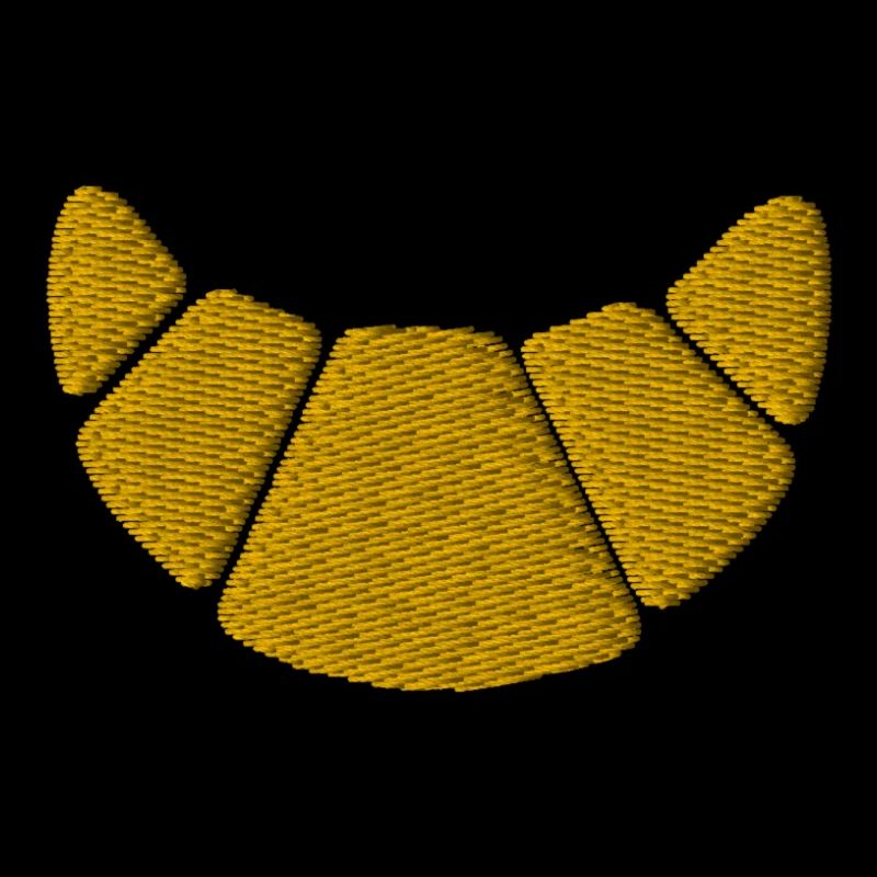 Croissant embroidered