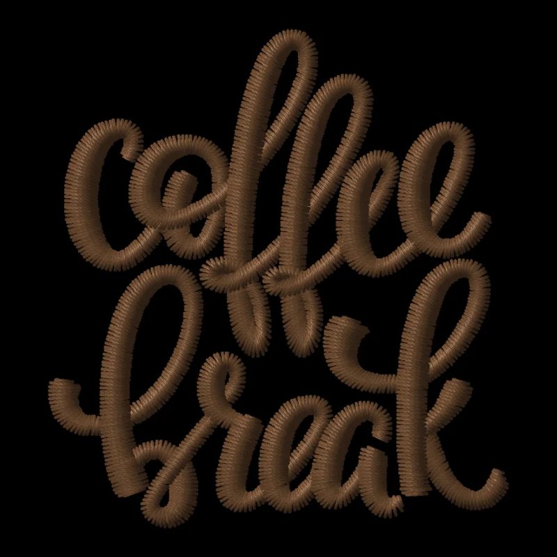 Dire Pause Café brodé