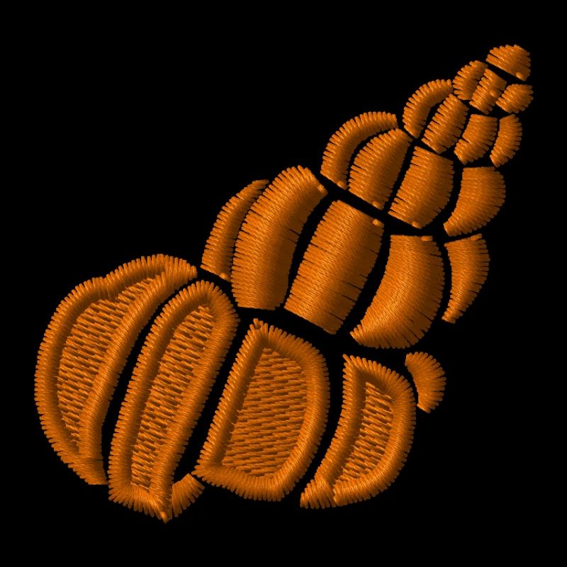 Shell embroidered