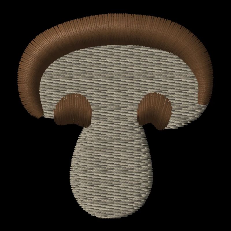 Champignon brodé