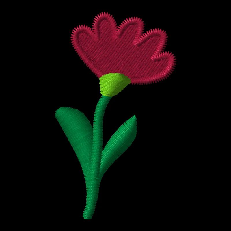 Flower embroidered