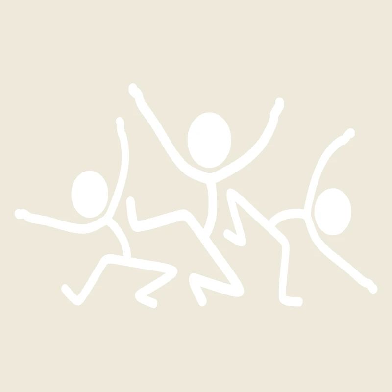 3 Party Crew Strichmännchen Team Freunde Mitglied