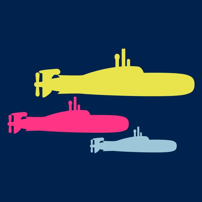 3 Submarines Fleet Three Squadrons Group Team Crew