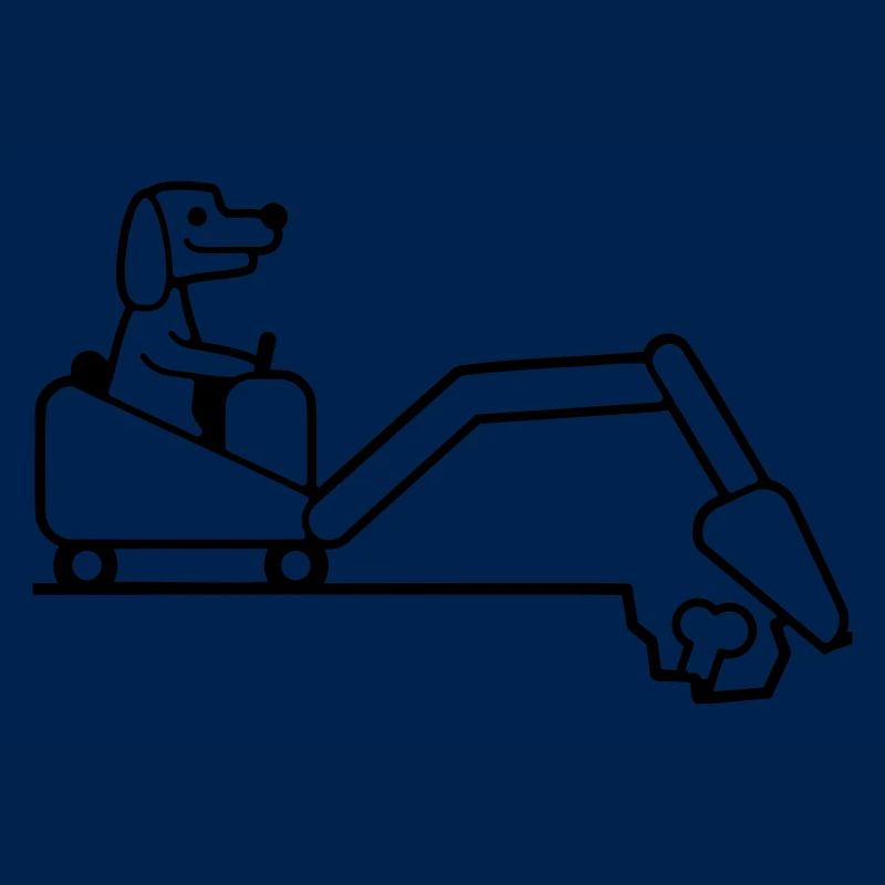 Hund Knochen Vergraben Bagger Buddeln Cool Baggern