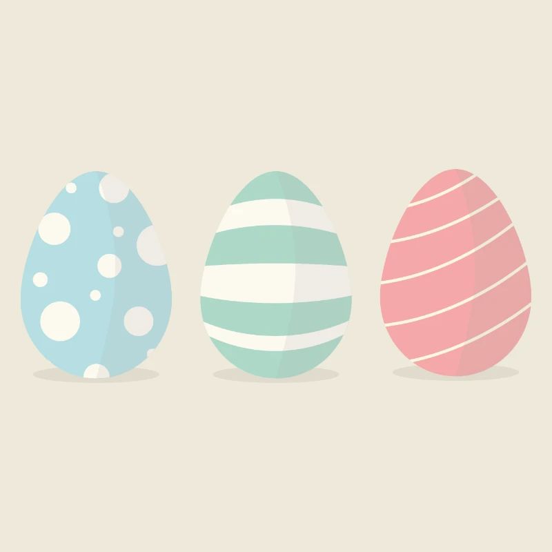Three Easter eggs