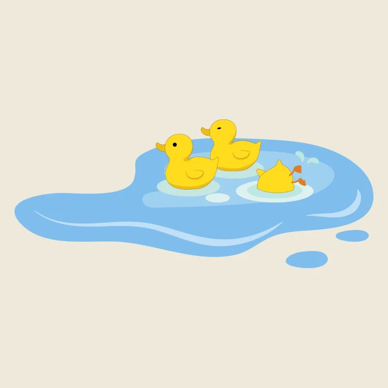 Enten in einem Teich