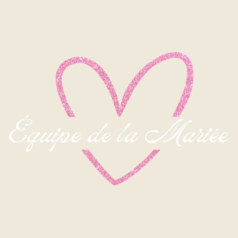 Team der Braut Glitzer Pink Herz