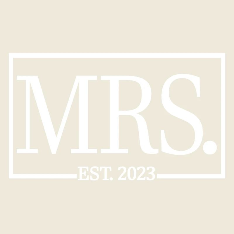 Mrs. Est. 2023 Engagement Bridal Shower Wedding