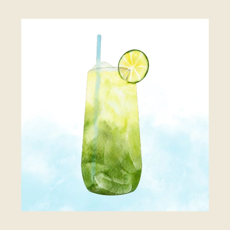 Refreshing Lime Cocktail Art