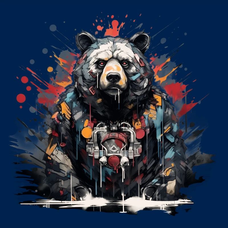 Ours rugissant. La force du style graffiti.