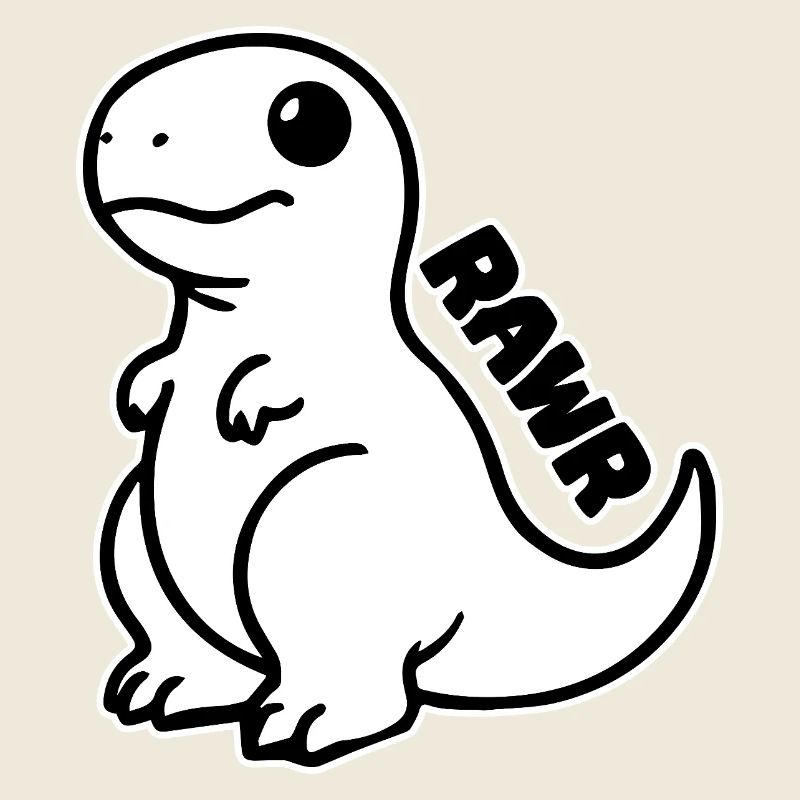 Dinosaure mignon - T-rex Rawr Design