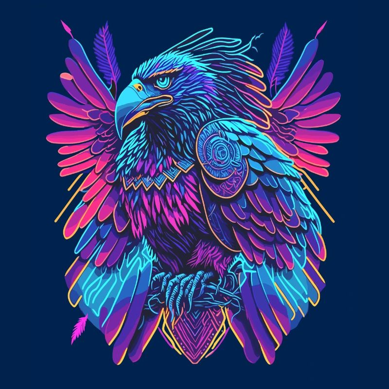 Neon Adler Synthwave Adler