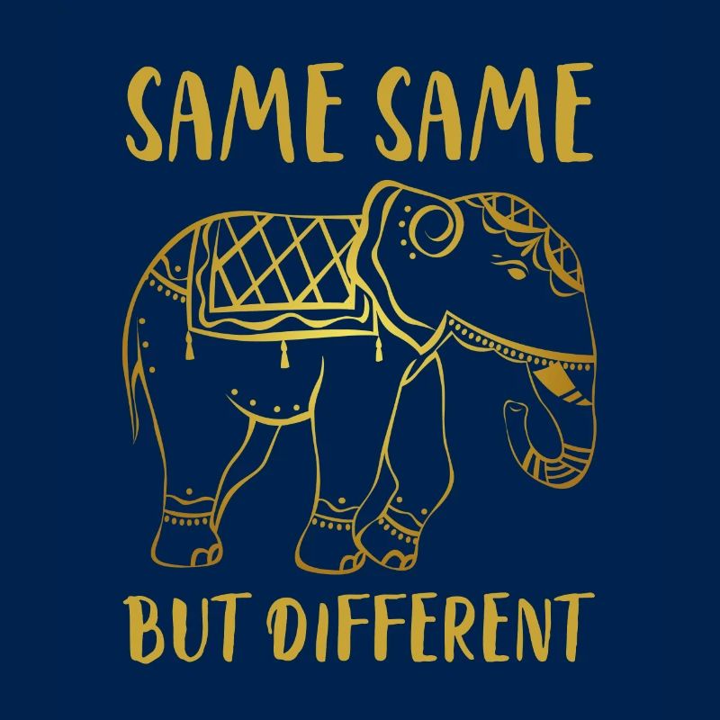 Goldener Elefant "Same Same but different"