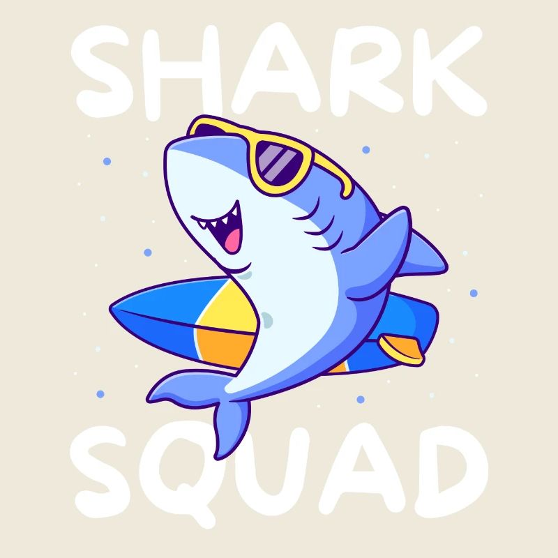 Shark Squad Fun Beach and Surfing Theme