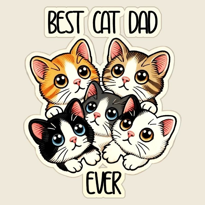 Meilleur papa chat de tous les temps - Père de chats - Chatons mignons