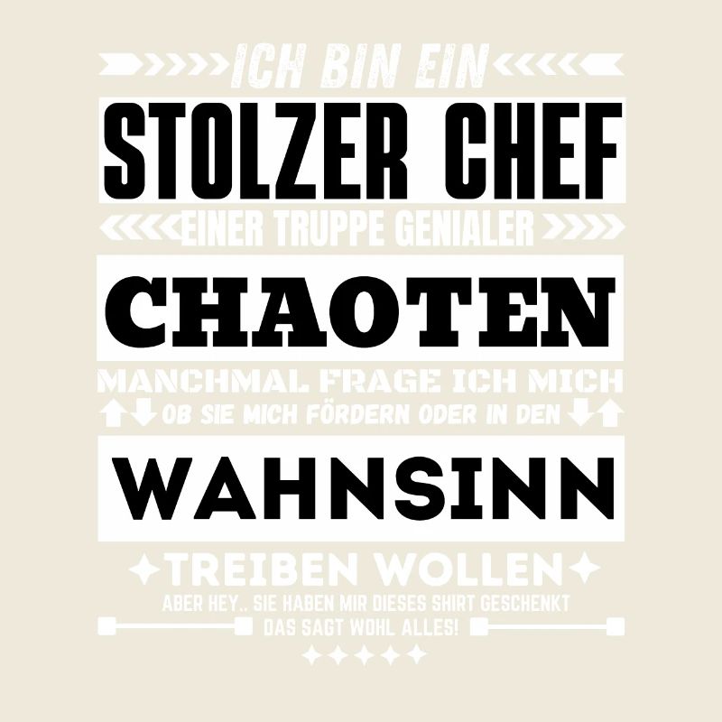stolzer chef einer truppe genialer chaoten