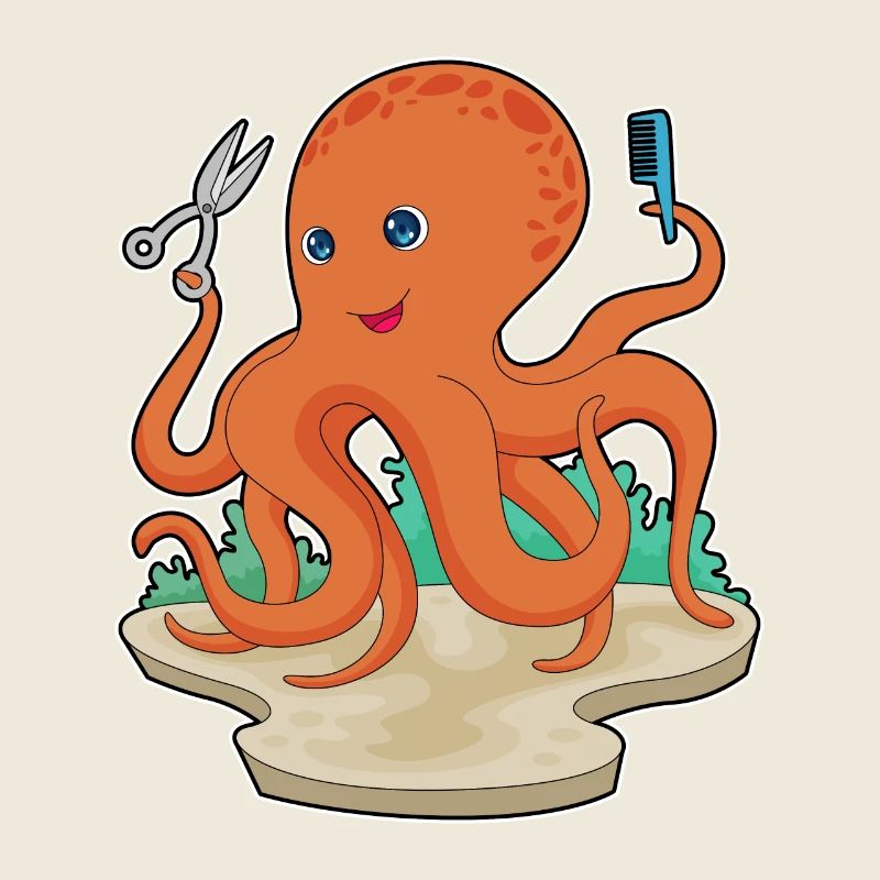 Octopus Coiffeur Ciseaux