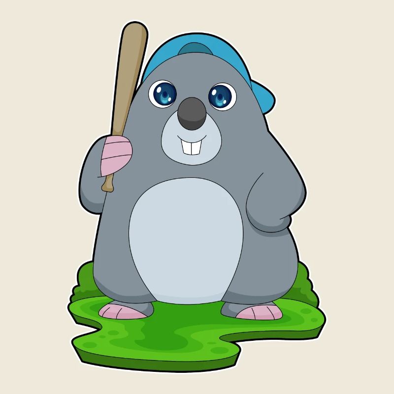 Maulwurf Baseball Baseballschläger