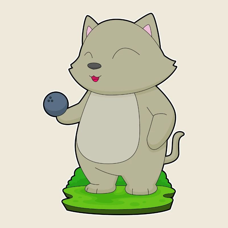 Cat Bowling Bowling Ball