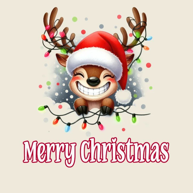Mignon renne Noël Joyeux Noël