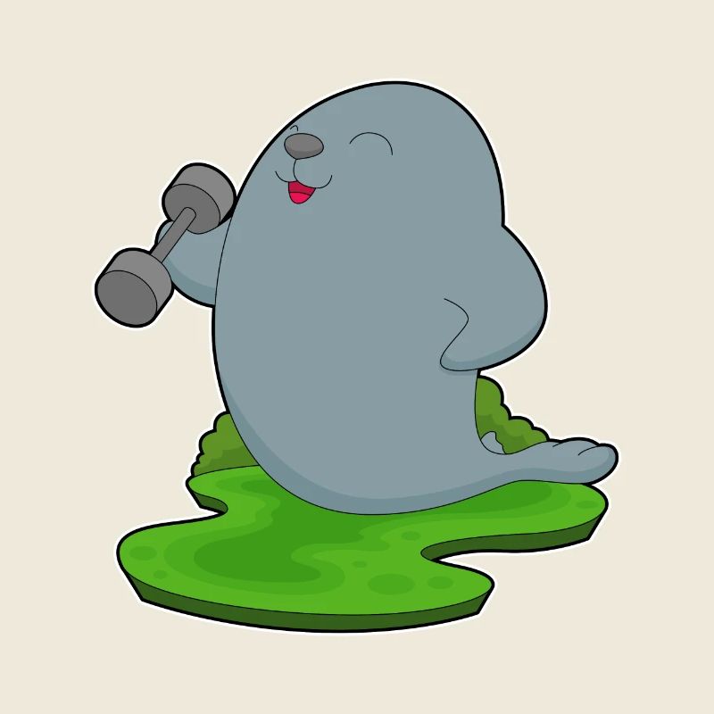 Seal Bodybuilder Dumbbell