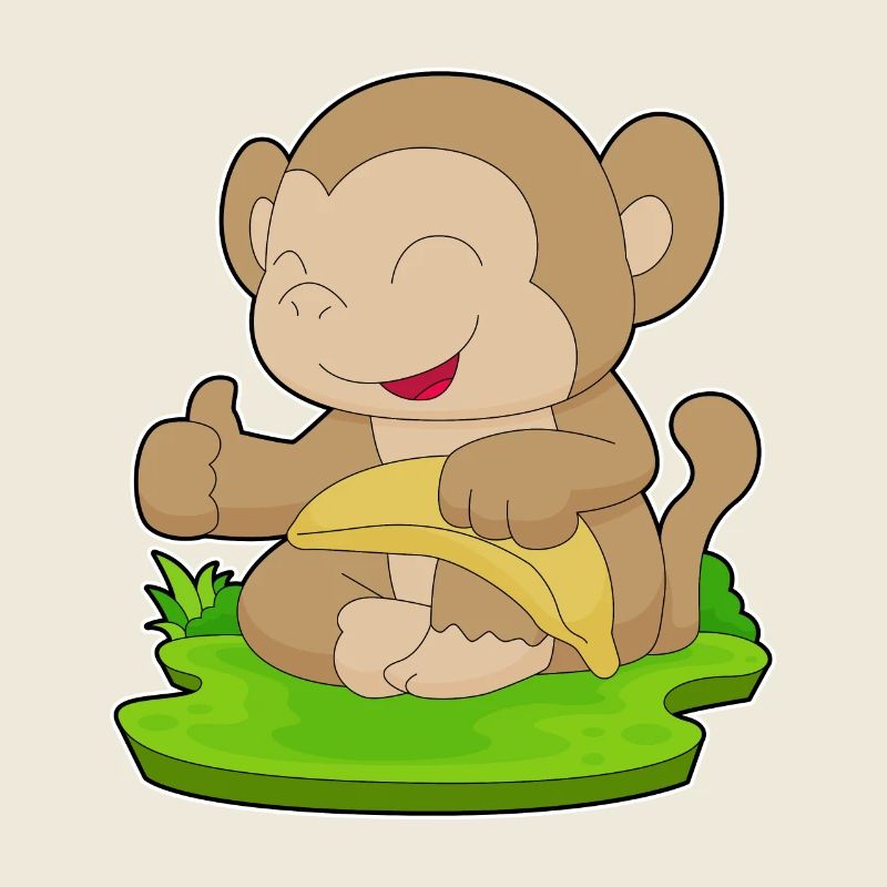 Affe Banane Frucht
