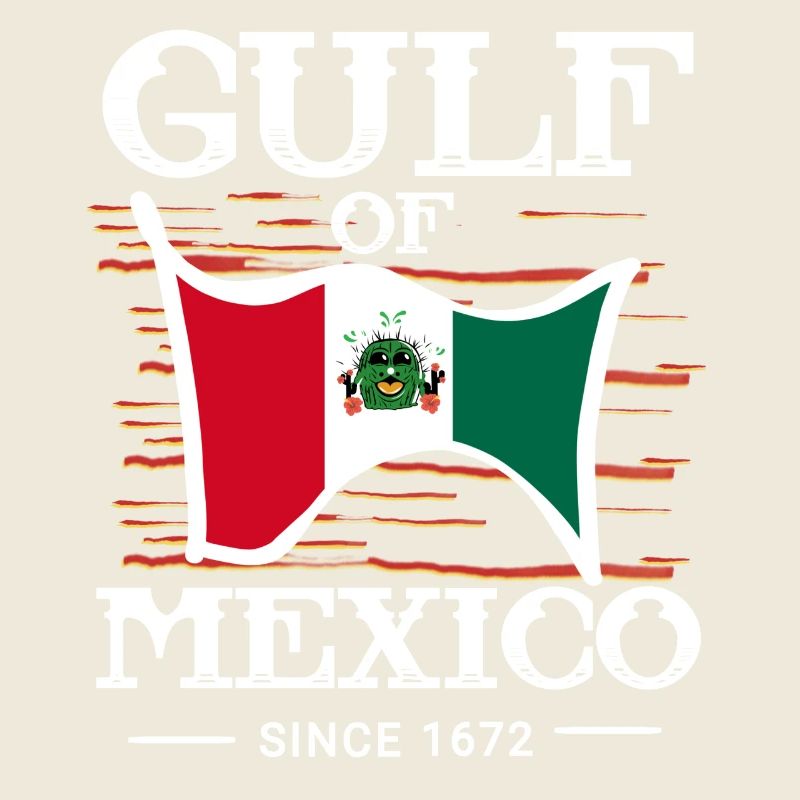 Golfe du Mexique avec drapeau