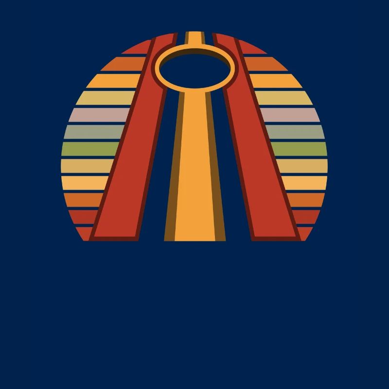 Cornhole Player Retro Stripe Art
