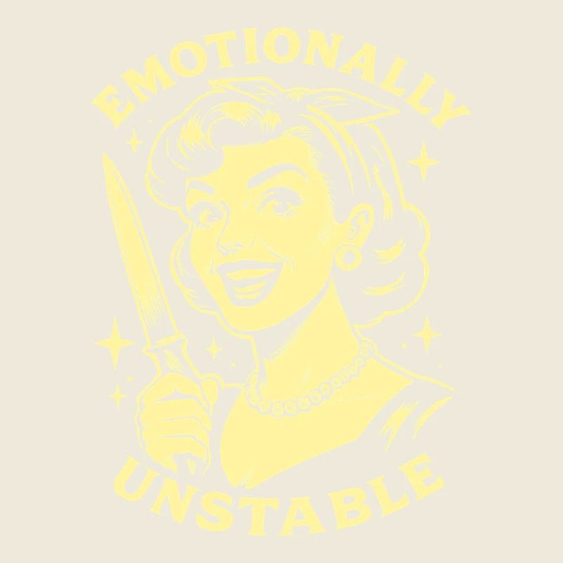 Emotionally Unstable Retro Humor Graphic