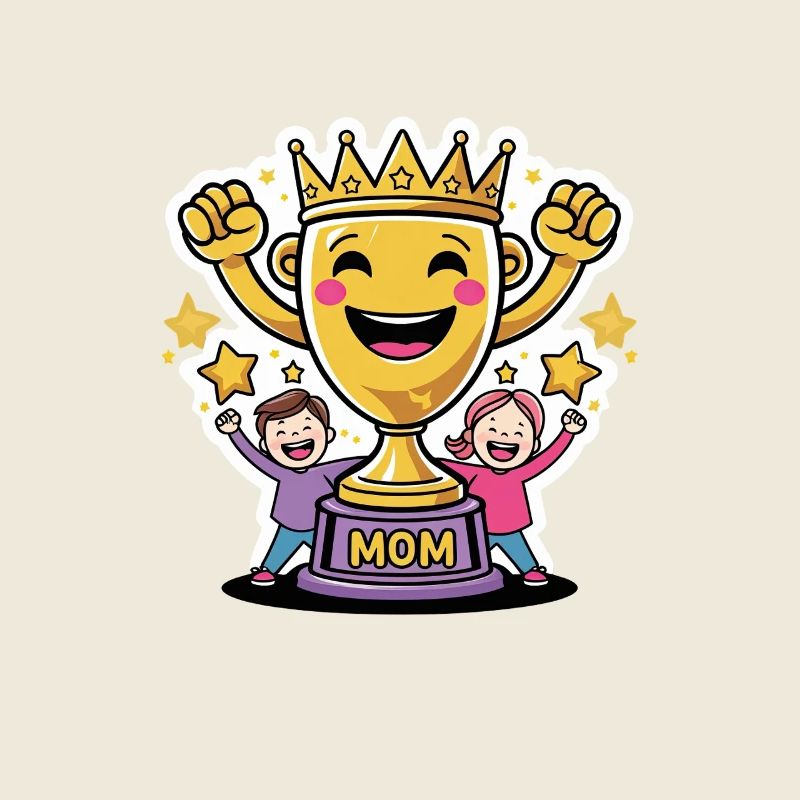 Beste Mama Trophäe – Süßes Muttertagsmotiv