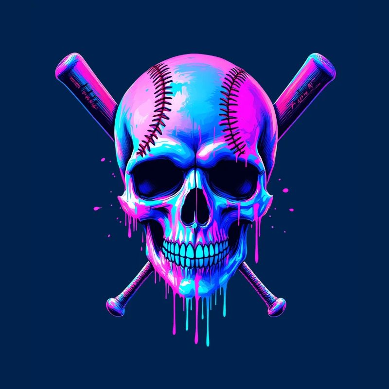 Baseball Skull Batte de Baseball