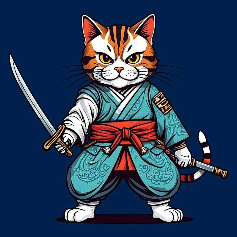 Chat samouraï