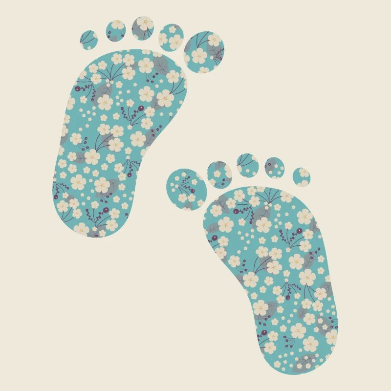 turquoise liberty footprints