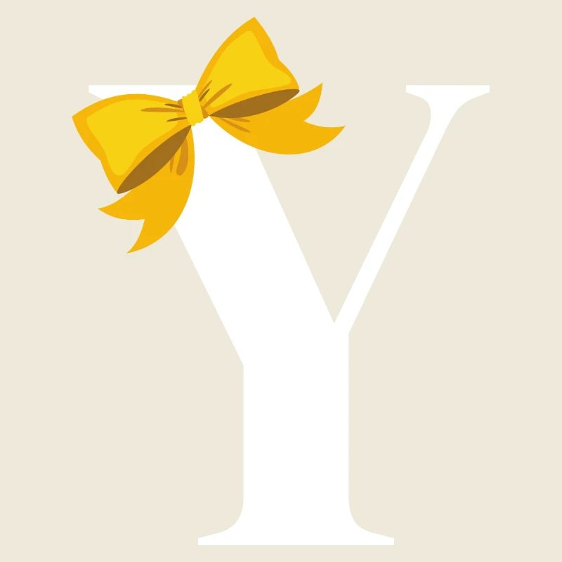 Letter y yellow bow