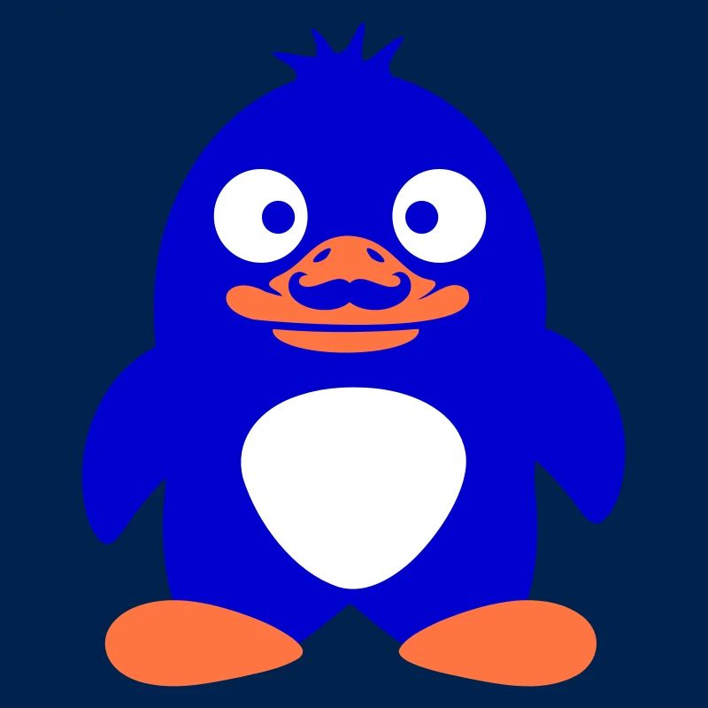 Pinguin Schnurrbart Sir Mr. Herr Mustache Bart
