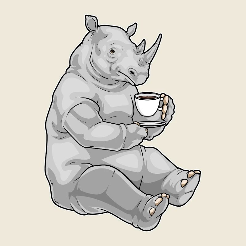 Nashorn Kaffee Tasse